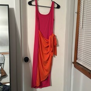 Two tone cotton dress